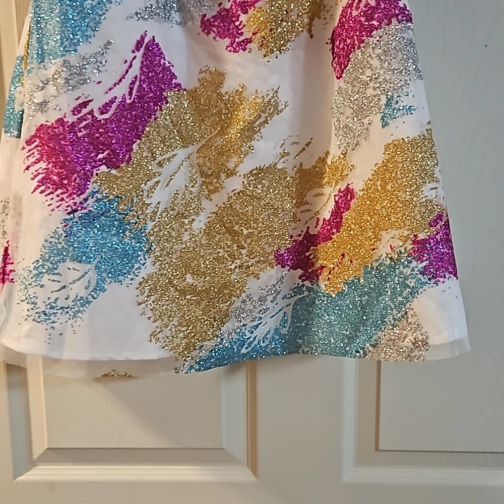 *FINAL* DISNEY POCAHONTAS COLORS OF THE WIND GLITTER DRESS: NEW WITH TAGS:SZ 5/6_3
